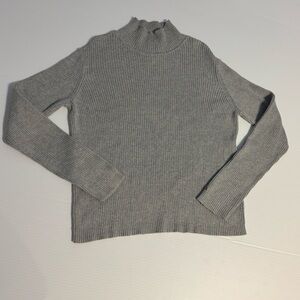 Calvin Klein Vintage Grey Ribbed Women’s TurtleNeck Long Sleeve Sweater Large